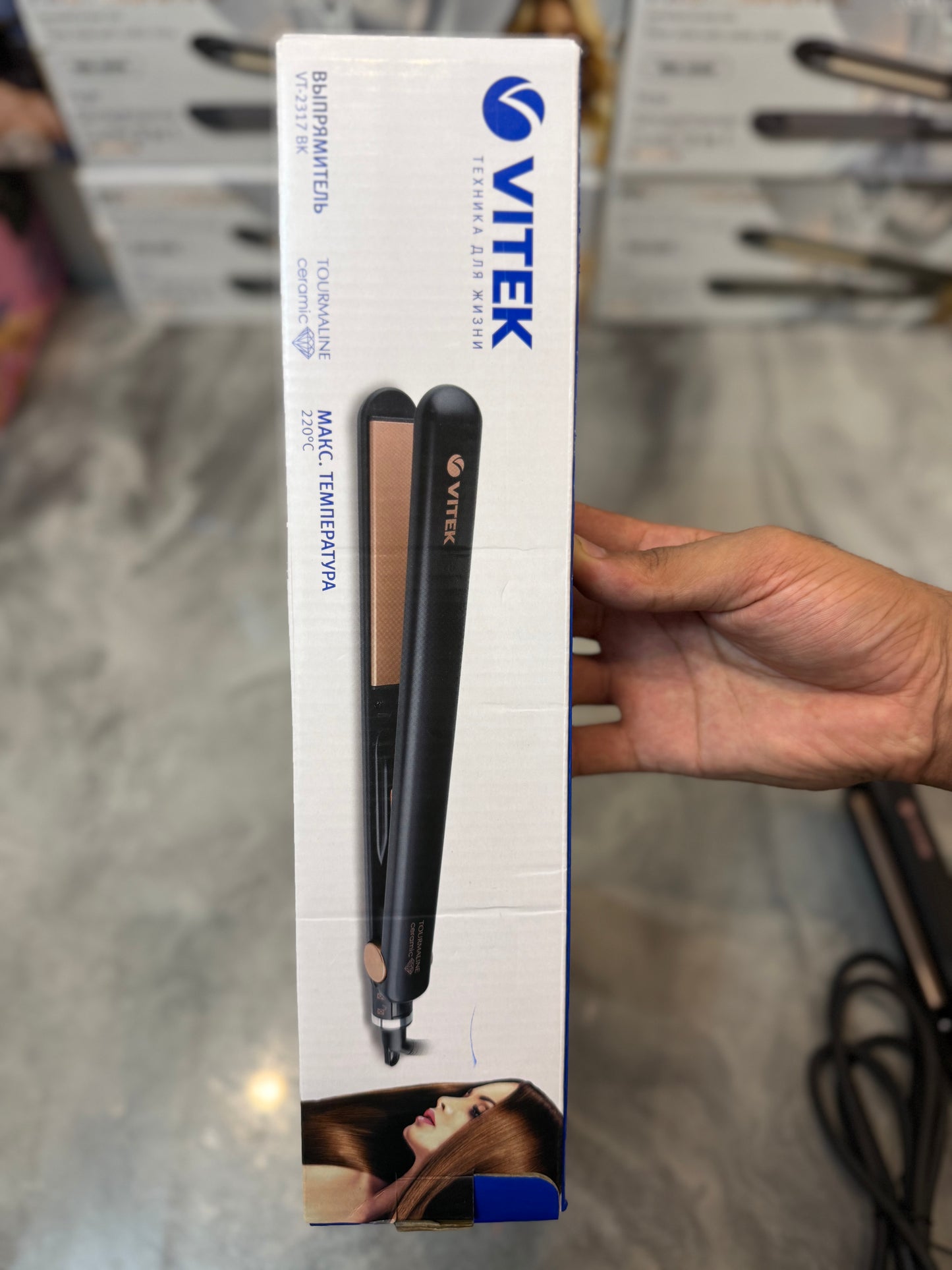 Vitek Professional Hair Styler – Curling & Straightening Iron