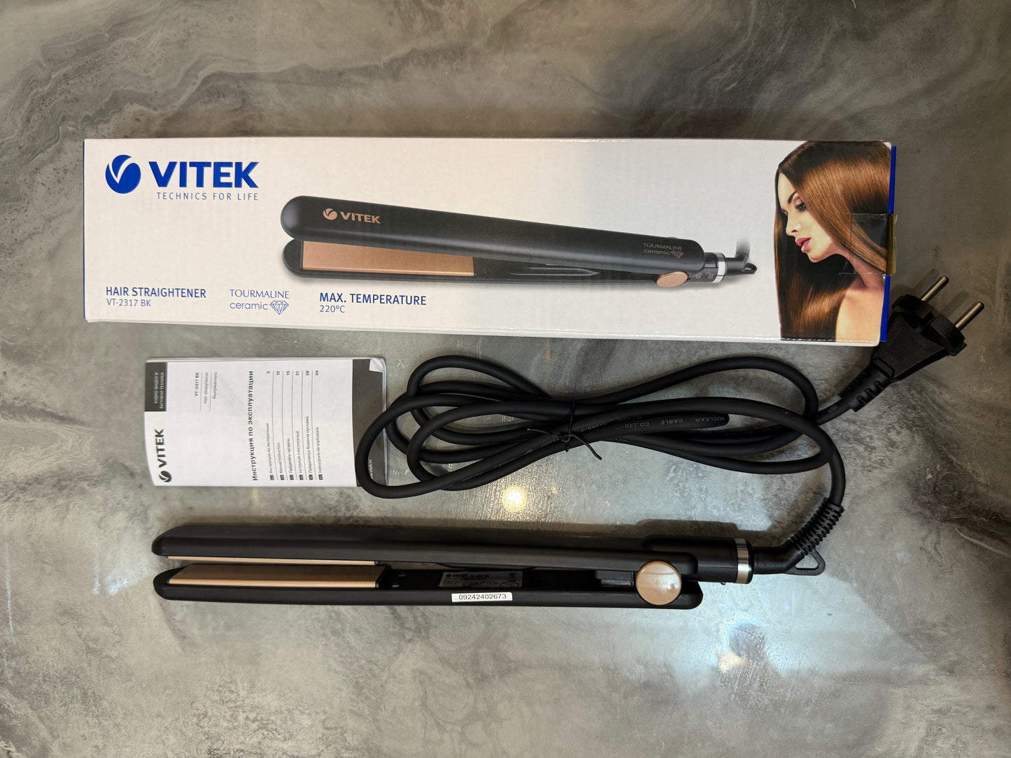 Vitek Professional Hair Styler – Curling & Straightening Iron