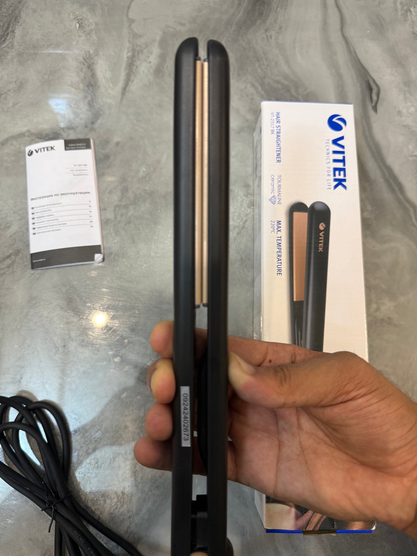 Vitek Professional Hair Styler – Curling & Straightening Iron