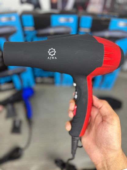 Ajwa hair dryer unbreakable body with black & red finish
