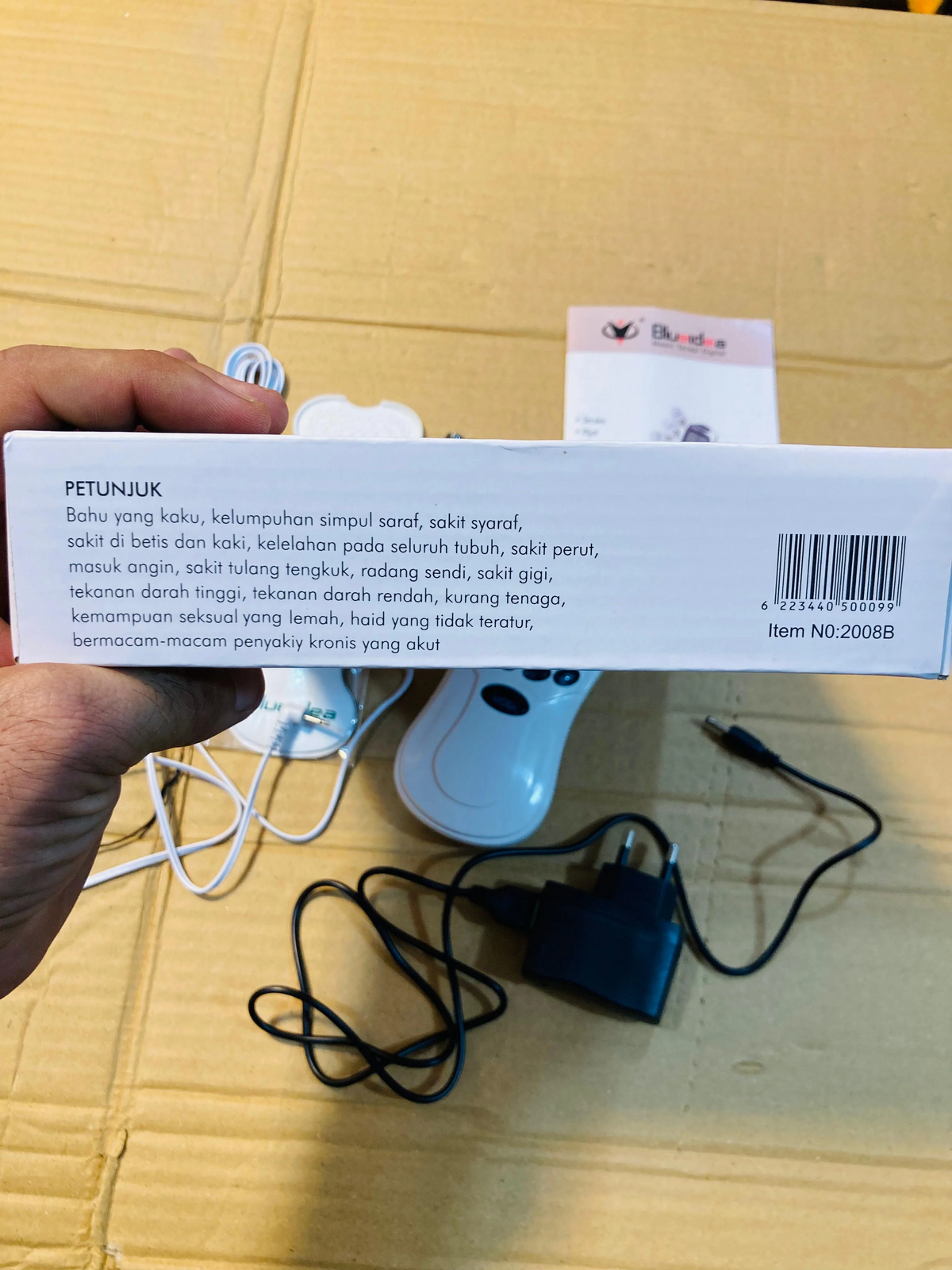 Blueidea Electronic Pulse Massager – Digital Therapy Machine with Electrode Pads