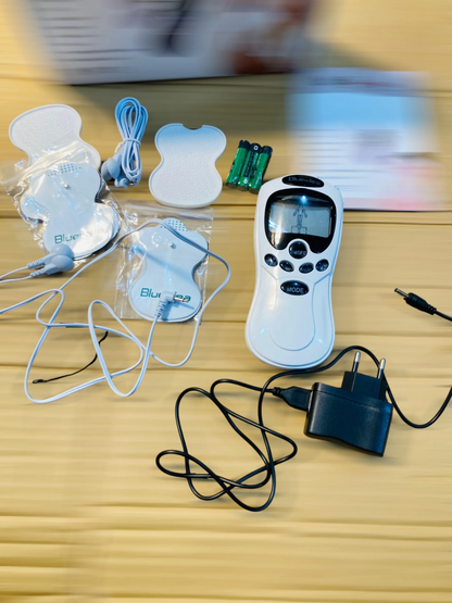 Blueidea Electronic Pulse Massager – Digital Therapy Machine with Electrode Pads