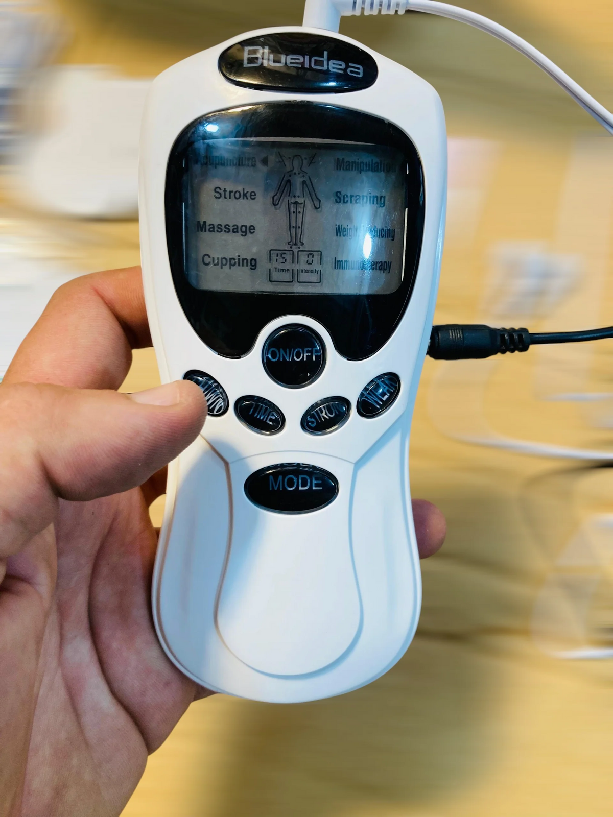 Blueidea Electronic Pulse Massager – Digital Therapy Machine with Electrode Pads