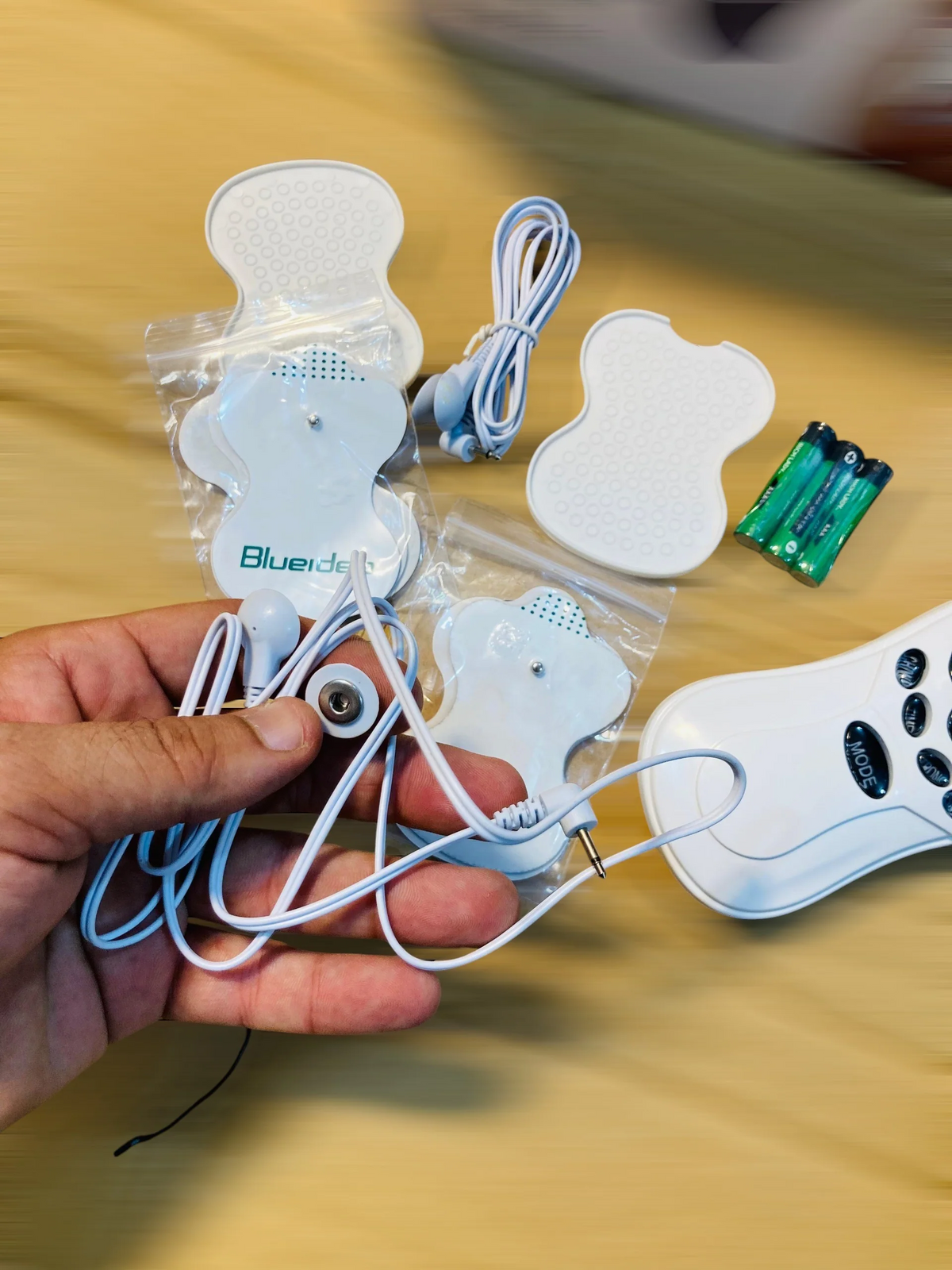 Blueidea Electronic Pulse Massager – Digital Therapy Machine with Electrode Pads