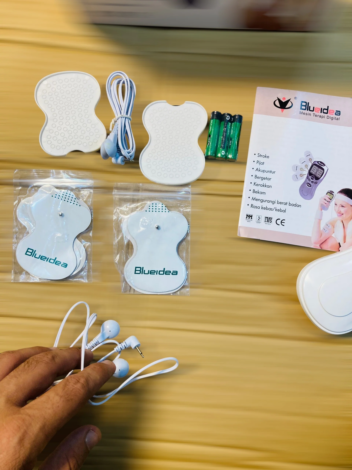 Blueidea Electronic Pulse Massager – Digital Therapy Machine with Electrode Pads