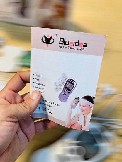 Blueidea Electronic Pulse Massager – Digital Therapy Machine with Electrode Pads