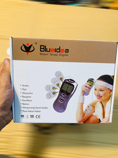 Blueidea Electronic Pulse Massager – Digital Therapy Machine with Electrode Pads