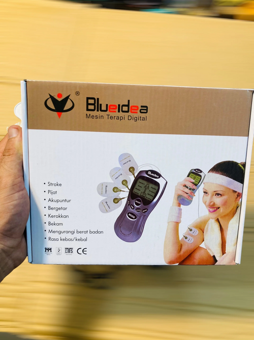 Blueidea Electronic Pulse Massager – Digital Therapy Machine with Electrode Pads