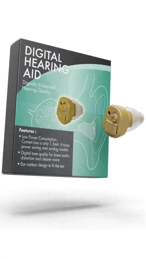 Clear Sound CIC Digital Hearing Aid – Whistle Free, Battery Operated