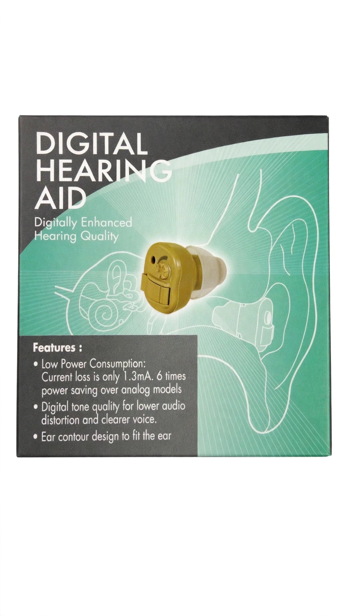 Clear Sound CIC Digital Hearing Aid – Whistle Free, Battery Operated