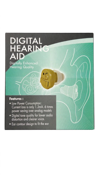 Clear Sound CIC Digital Hearing Aid – Whistle Free, Battery Operated