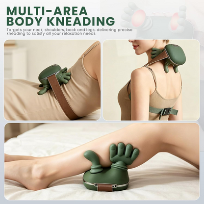 4D Neck & Shoulder Massager with Heat & Real Human Hand Kneading – 12 Months Warranty