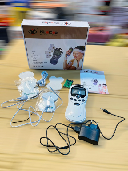 Blueidea Electronic Pulse Massager – Digital Therapy Machine with Electrode Pads