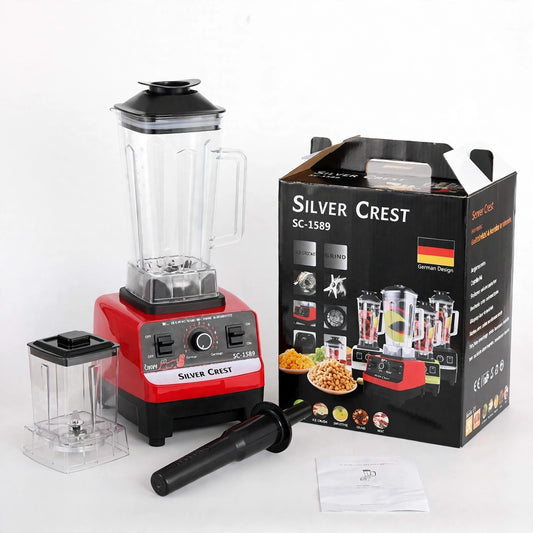Silver Crest 2-in-1 German Industrial Blender & Grinder – Powerful Multifunction