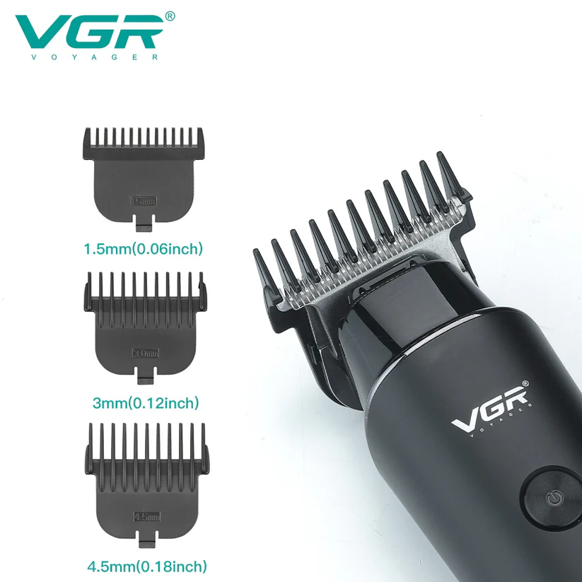 VGR Professional Hair & Beard Trimmer — Cordless Grooming Kit